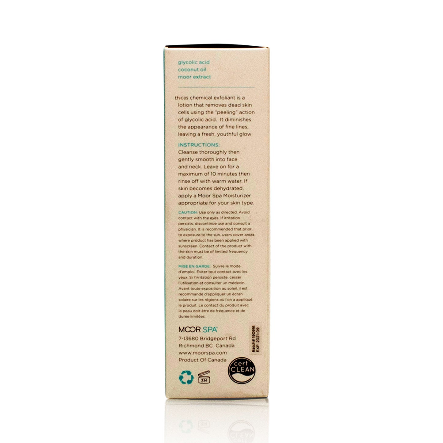 MOOR SPA 10% GLYCOLIC EXFOLIATING FACIAL LOTION