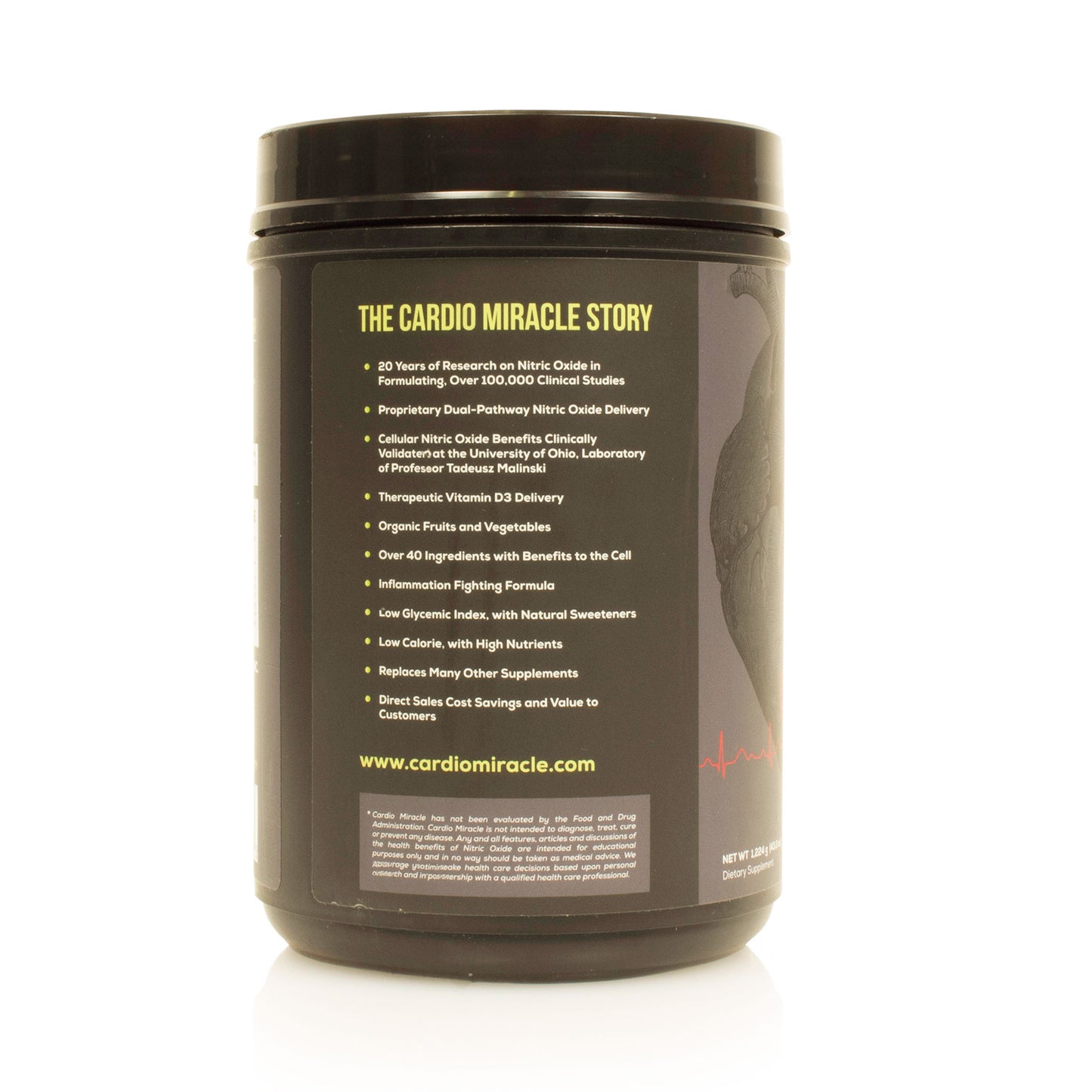 CARDIO MIRACLE 90 SERVE CANISTER - THE COMPLETE NITRIC OXIDE SOLUTION